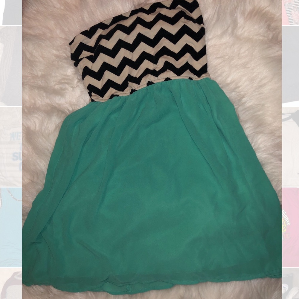 Chevron mint dress